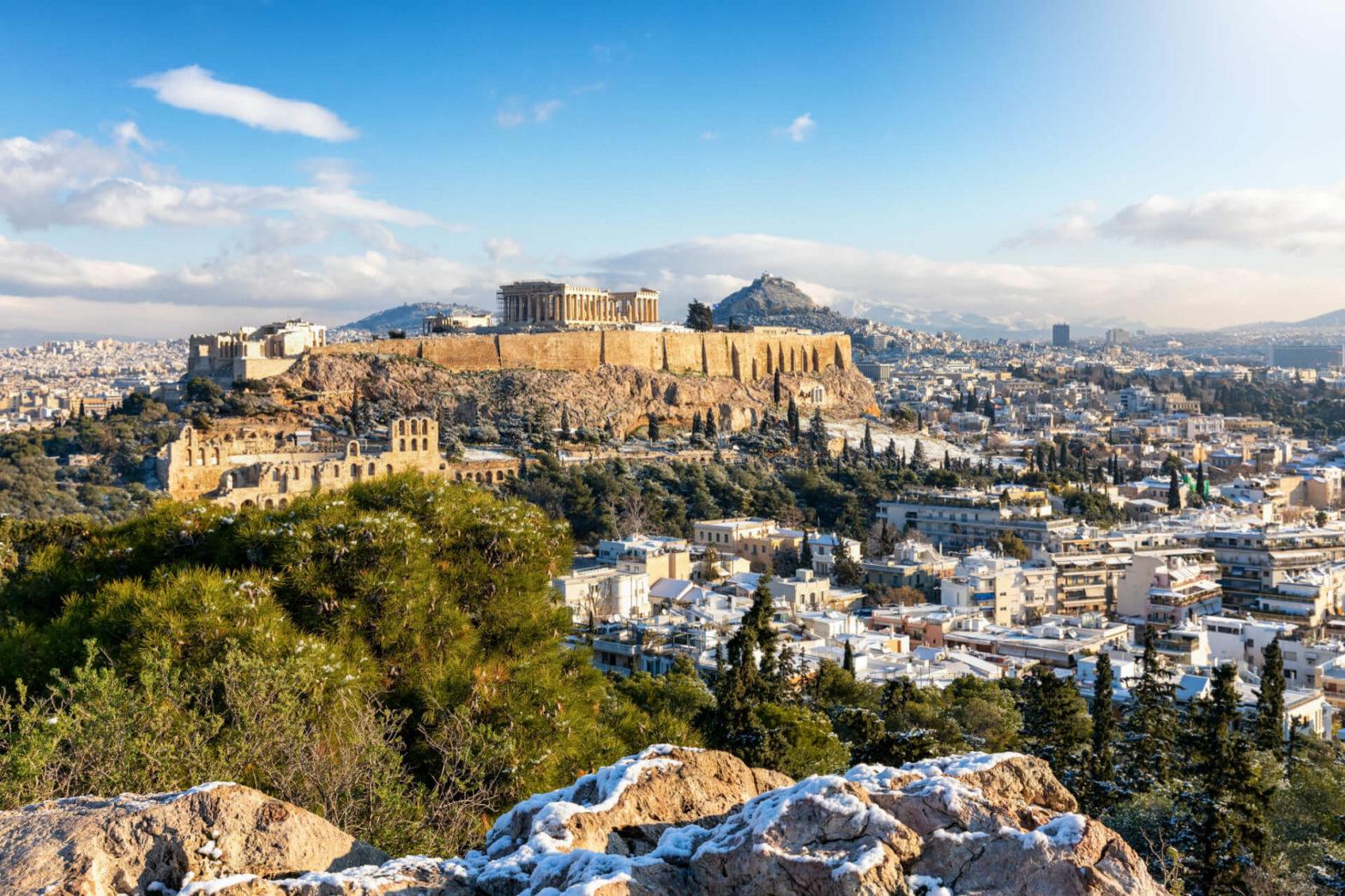 Athens in the winter