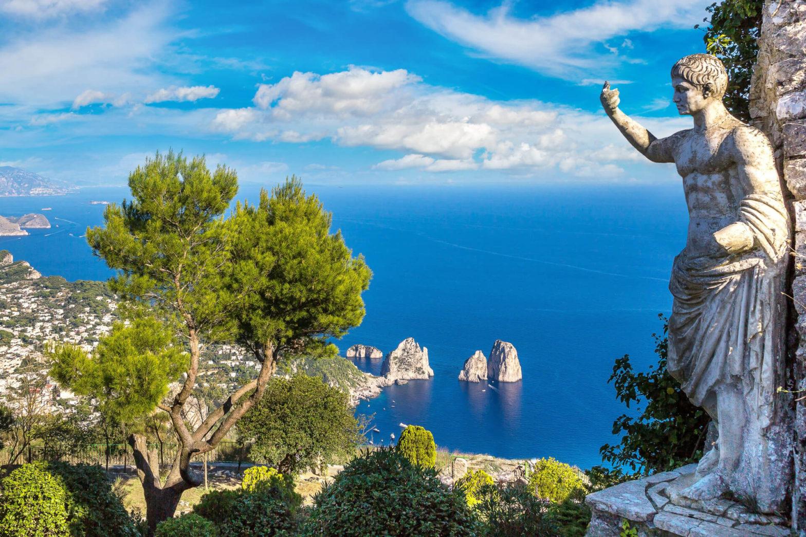 View of Capri from high above