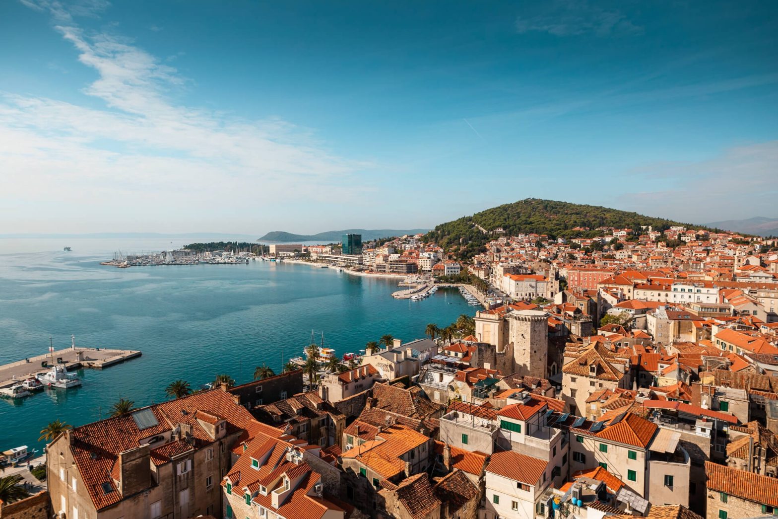 Vista dall'alto di Spalato, Dalmazia, Croazia
