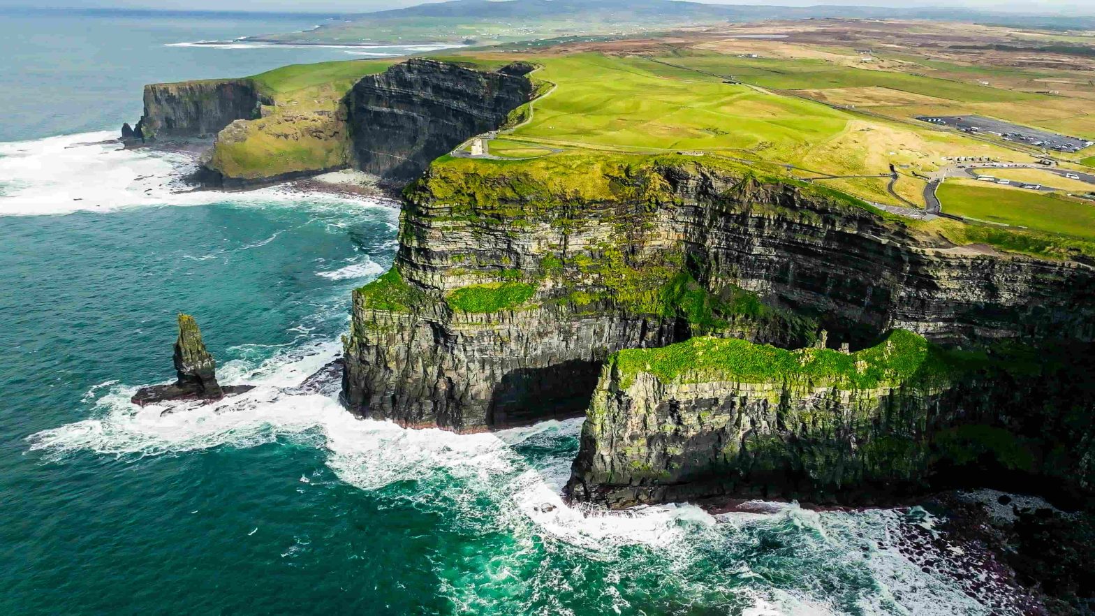 Aerial view Of Cliffs Of Moher
