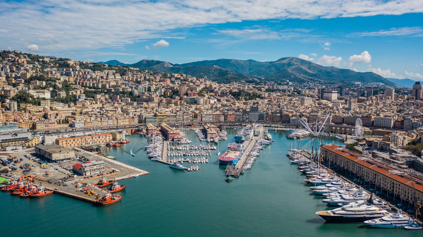 The Port of Genoa is a gateway for ferries and ferries between Spain and Italy.